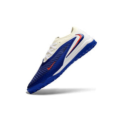Chuteira Society TF Nike Phantom 6 Elite Azul e Branco