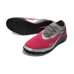 Chuteira Society TF Nike Phantom 6 Elite Cinza e Rosa