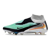 Chuteira Campo FG Nike Phantom 6 Elite Verde-Clara e Prateada