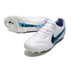 Chuteira Campo FG Nike Tiempo Legend 9 Elite Branca and Azul-Clara
