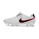 Chuteira Campo FG Nike Tiempo Ligera Elite Branca, Preta e Laranja