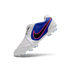 Chuteira Campo FG Nike Tiempo Ligera Elite Branca, Azul e Rosa