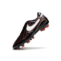 Chuteira Campo FG Nike Tiempo R10 Legend Elite Preta, Vermelha e Branca