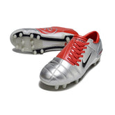 Chuteira Campo FG Nike Total 90 III Cinza e Vermelha