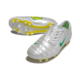 Chuteira Campo FG Nike Total 90 III Branca, Verde e Amarela
