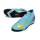 Chuteira Society TF Nike Zoom Mercurial Superfly 10 Elite Azul-Clara