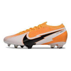 Chuteira Campo FG Nike Zoom Mercurial Vapor 13 Elite Laranja e Branca