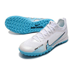 Chuteira Society TF Nike Zoom Mercurial Vapor 15 Pro Zoom Branca e Azul