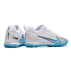 Chuteira Society TF Nike Zoom Mercurial Vapor 15 Pro Zoom Branca e Azul