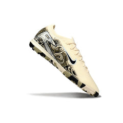 Chuteira Society TF Nike Zoom Mercurial Vapor 16 Elite Bege e Preta