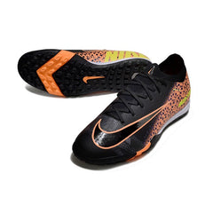 Chuteira Society TF Nike Zoom Mercurial Vapor 16 Elite Preta e Laranja