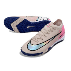Chuteira Society TF Nike Zoom Mercurial Vapor 16 Elite Cinza, Dark Azul e Rosa