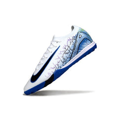 Chuteira Society TF Nike Zoom Mercurial Vapor 16 Elite Branca e Azul