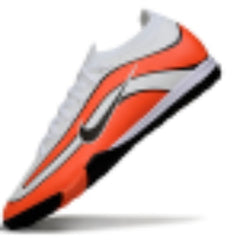 Chuteira Society TF Nike Zoom Mercurial Vapor 16 Elite Branca Laranja e Preta