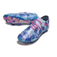Chuteira Campo FG Puma Future 8 Cano Baixo Azul-Clara