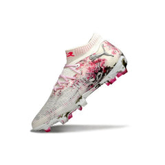 Chuteira Campo FG Puma Future 8 Branca e Rosa