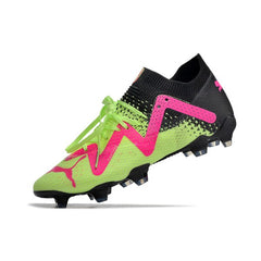 Chuteira Campo FG Puma Future Ultimate Verde e Rosa