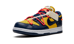 Nike Dunk Low Off White University Gold Mindnight Navy