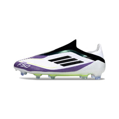 Chuteira Campo FG Adidas F50 Elite Sem Cadarço Preta e Azul