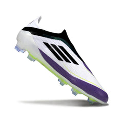Chuteira Campo FG Adidas F50 Elite Sem Cadarço Preta e Azul