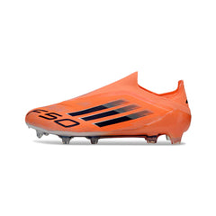 Chuteira Campo FG Adidas F50 Elite Sem Cadarço Laranja e Preta