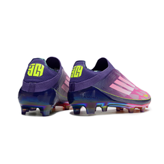 Chuteira Campo FG Adidas F50 Elite Sem Cadarço Pack Roxo Lamine Yamal Infantil