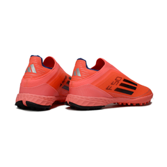 Chuteira Society TF Adidas F50 Elite Sem Cadarço Vermelha Infantil
