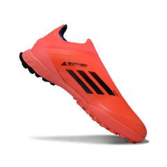 Chuteira Society TF Adidas F50 Elite Sem Cadarço Vermelha Infantil