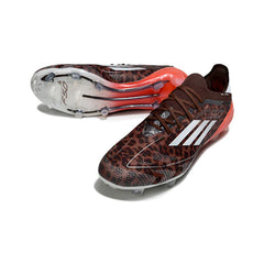 Chuteira Campo FG Adidas F50 Primeknit Elite Marrom e Vermelha
