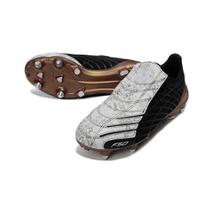 Chuteira Campo Molhado SG Adidas F50 Spider Preta, Branca e Bronze