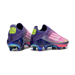 Chuteira Campo FG Adidas F50+ Elite Sem Cadarço Pack Roxo Lamine Yamal Infantil