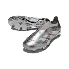 Chuteira Campo FG Adidas Predator 25 Elite Sem Cadarço Chrome