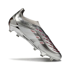 Chuteira Campo FG Adidas Predator 25 Elite Sem Cadarço Chrome