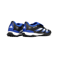 Chuteira Society TF Adidas Predator 25 Elite Com Língua Preta, Azul e Branca