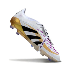 Chuteira Campo Sintético AG Adidas Predator 25 Elite Com Língua Preta e Branca