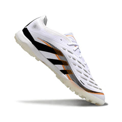 Chuteira Society TF Adidas Predator 25 Elite Branca, Preta e Dourada