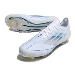 Chuteira Campo FG Adidas F50 Primeknit Elite Branca e Azul