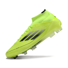 Chuteira Campo FG Adidas F50 Elite Cano Médio Verde e Preta