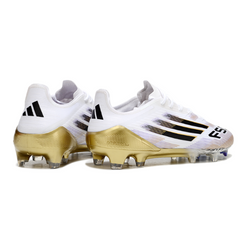 Chuteira Campo FG Adidas F50 Elite Branca e Dourada