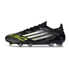Chuteira Campo FG Adidas F50 Primeknit Elite Preta, Branca e Verde