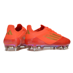 Chuteira Campo Molhado SG Adidas F50 Elite Vermelha e Amarela