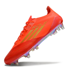 Chuteira Campo Molhado SG Adidas F50 Elite Vermelha e Amarela