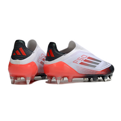 Chuteira Campo Molhado SG Adidas F50 Elite Infantil Branca, Cinza e Laranja