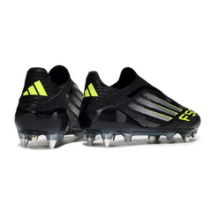 Chuteira Campo Molhado SG Adidas F50 Elite Sem Cadarço Preta, Branca e Verde