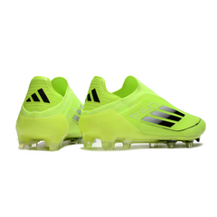 Chuteira Campo FG Adidas F50 Elite Sem Cadarço Verde-Clara