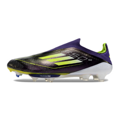 Chuteira Campo FG Adidas F50+ Elite Sem Cadarço Preta e Vermelha