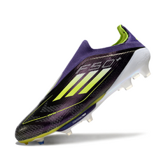 Chuteira Campo FG Adidas F50+ Elite Sem Cadarço Preta e Vermelha