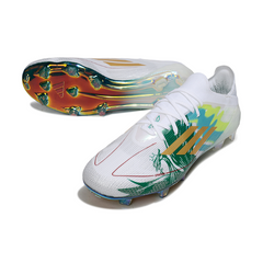 Chuteira Campo FG Adidas F50 Primeknit Elite Branca e Verde