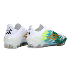 Chuteira Campo FG Adidas F50 Primeknit Elite Branca e Verde