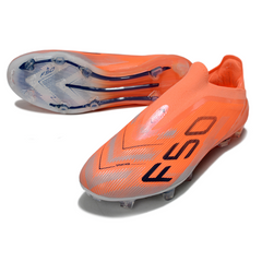 Chuteira Campo FG Adidas F50 Elite Sem Cadarço Laranja
